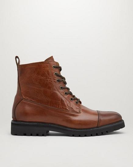 Bottes Belstaff Homme Alperton Orange Foncé Cuir France UM3609874